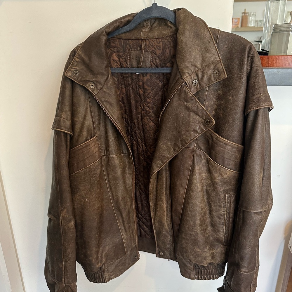 Vera Pelle Brown Leather Jacket